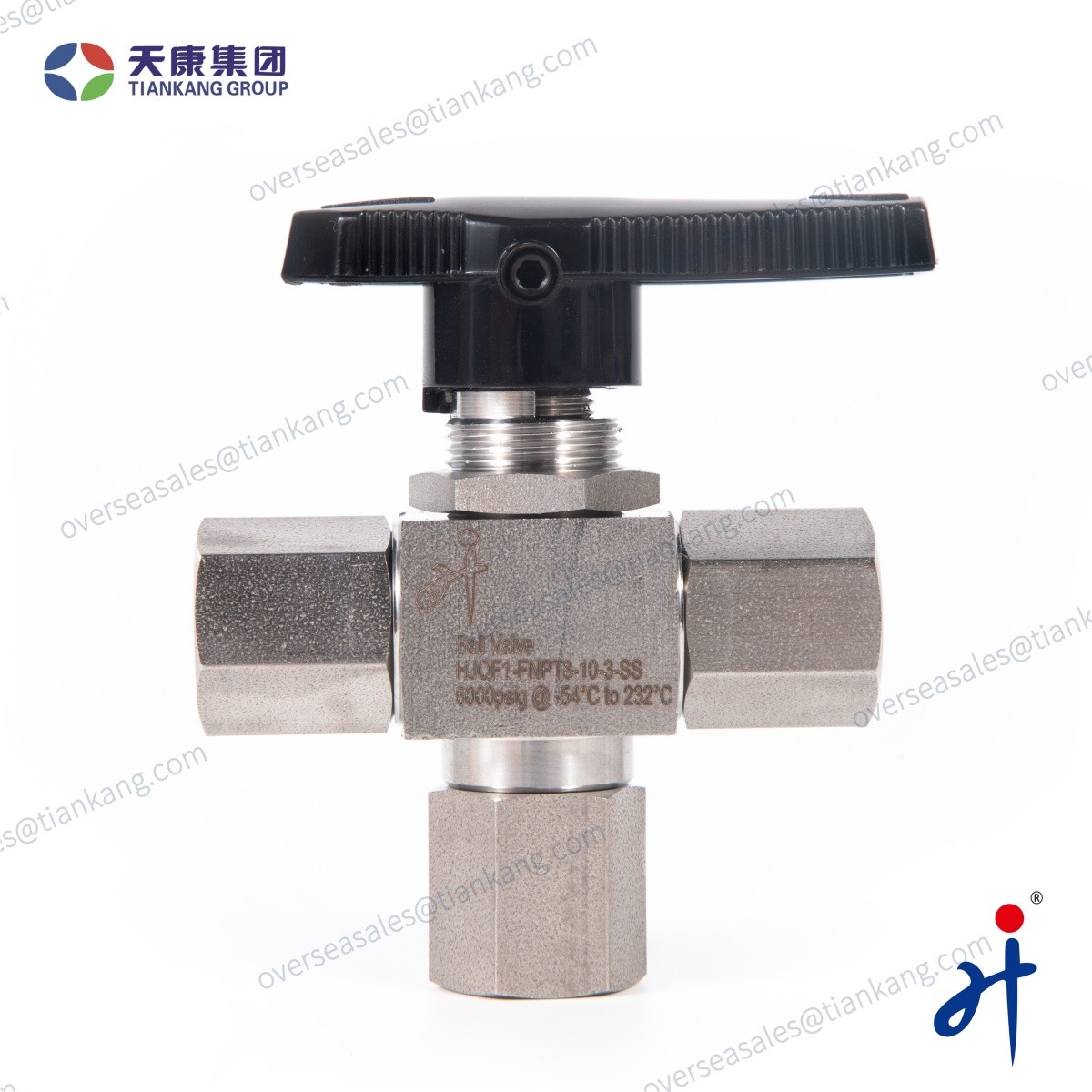 Tiankang Hongji High Performance 3-Way Ball Valve--Thread connection - tiankanginternational