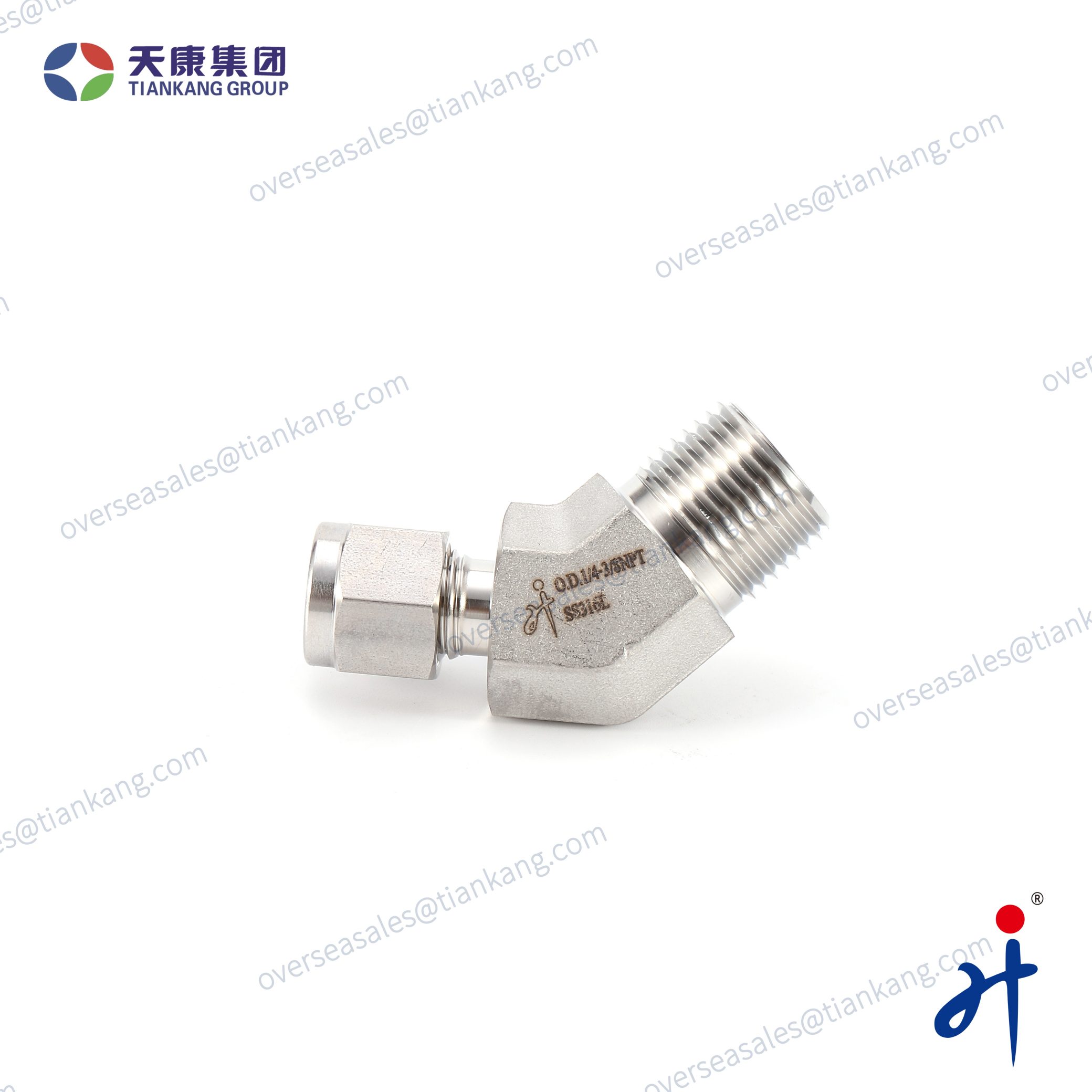 Tiankang Hongji Stainless Steel 45° Male Elbows Tube Fittings - tiankanginternational