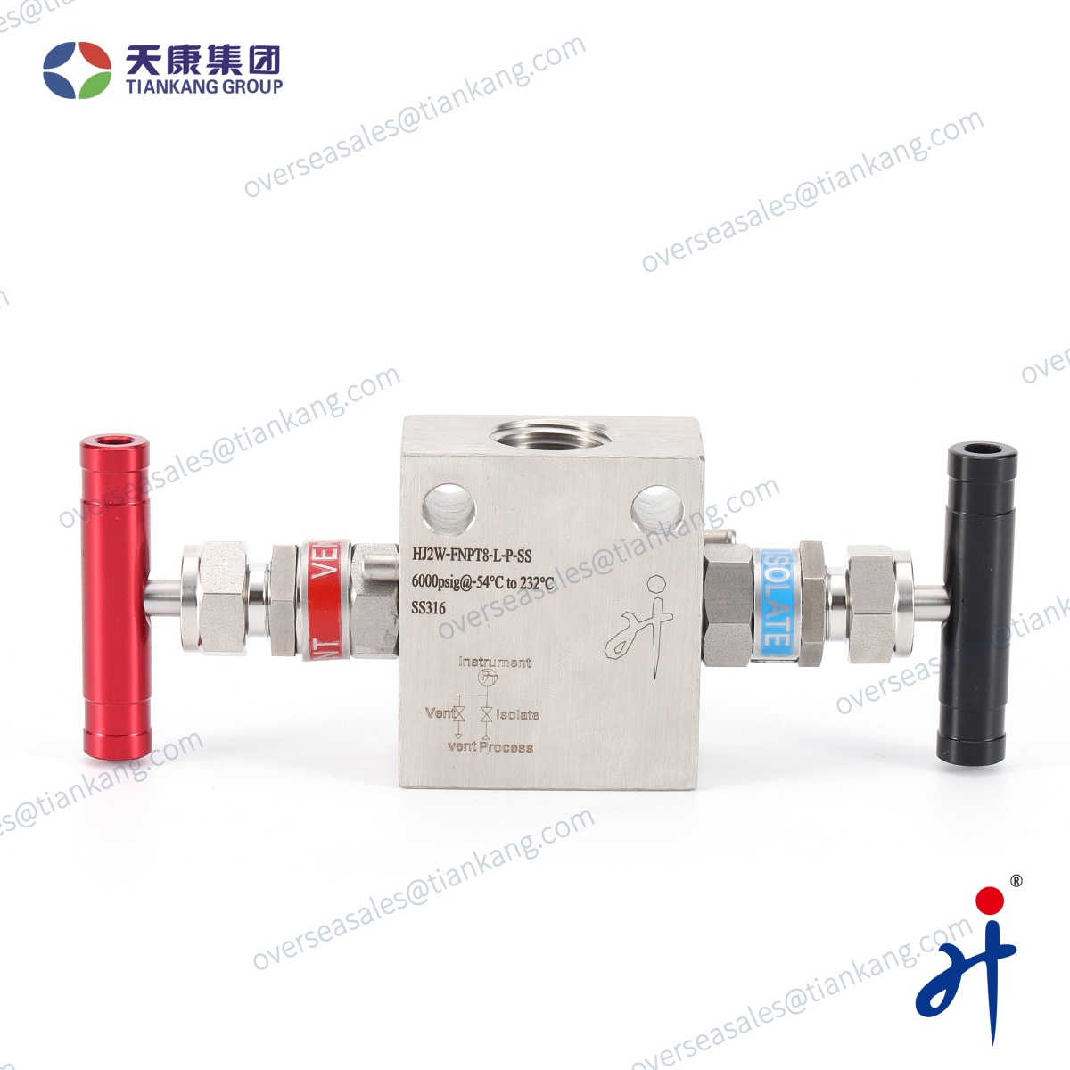 TianKang HongJi In-Line Two Valve Manifold (Valves In-Line Mounted) - tiankanginternational