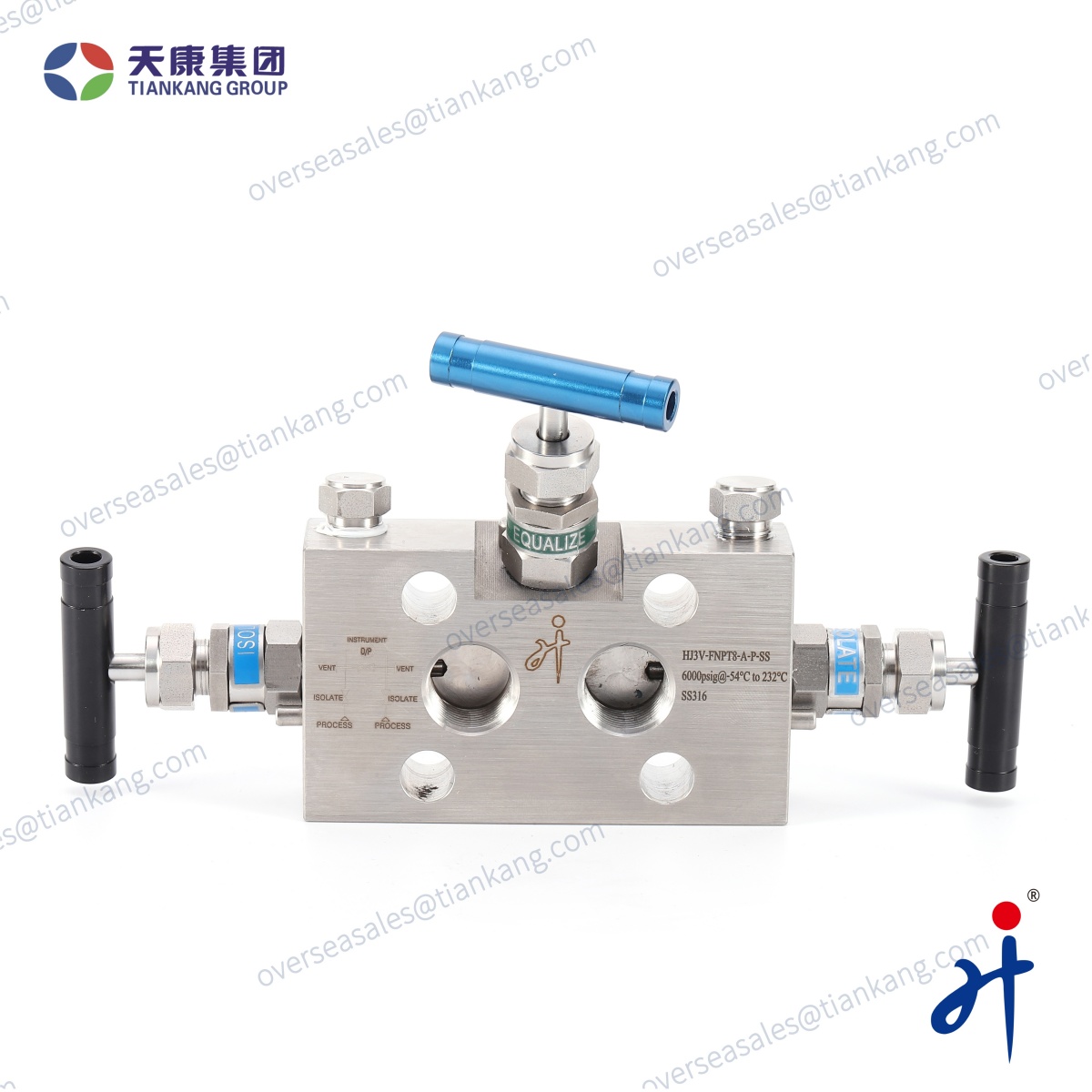 TianKang HongJi Integral Three Valve Manifold With Plug - tiankanginternational