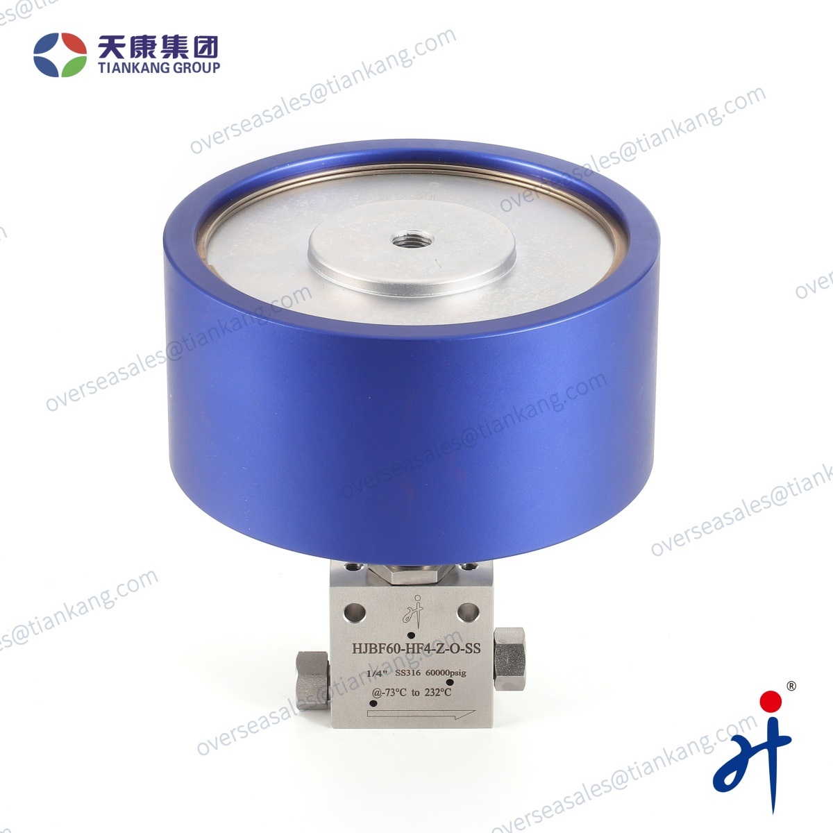 TianKang HongJi Ultra High Pressure Needle Valve with Actuator 60000psi 1/4′′ - tiankanginternational